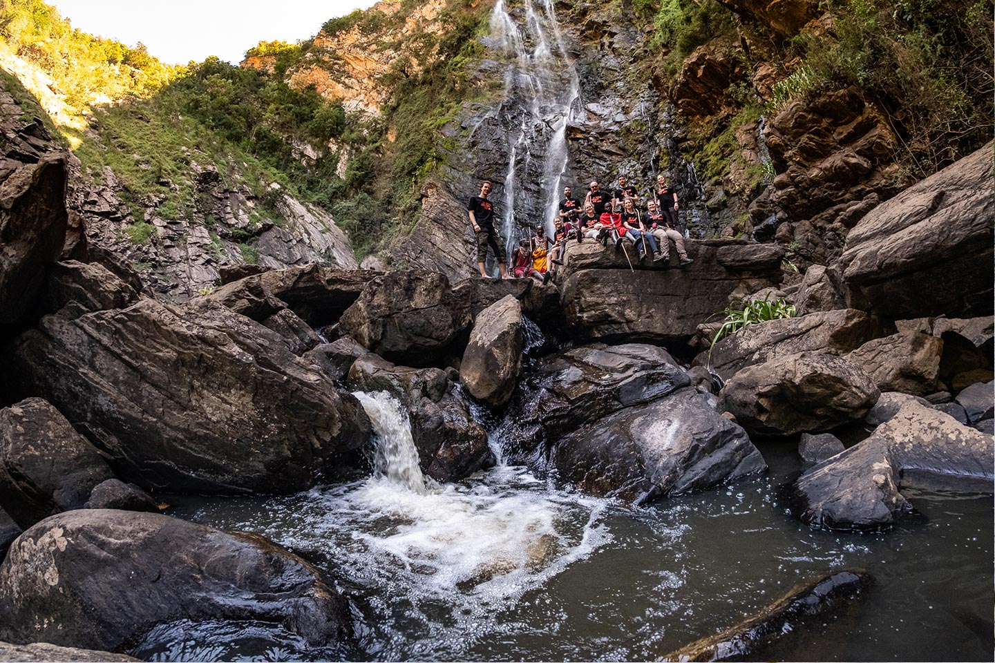 Waterfall at Loita Hills - Walking Safari